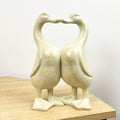 26cm Kissing Ducks Ornament - Resin