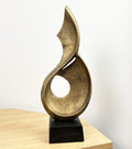 39cm Abstract Swirl Decorative Metal Sculpture / Statue