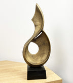 39cm Abstract Swirl Decorative Metal Sculpture / Statue