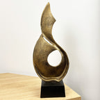 39cm Abstract Swirl Decorative Metal Sculpture / Statue