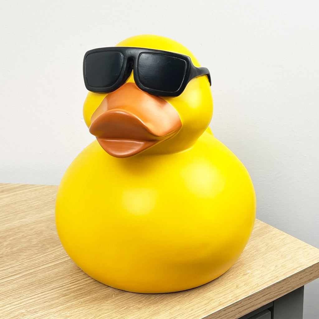23cm Large Cool Rubber Duck in Sunglasses Ornament – Resin
