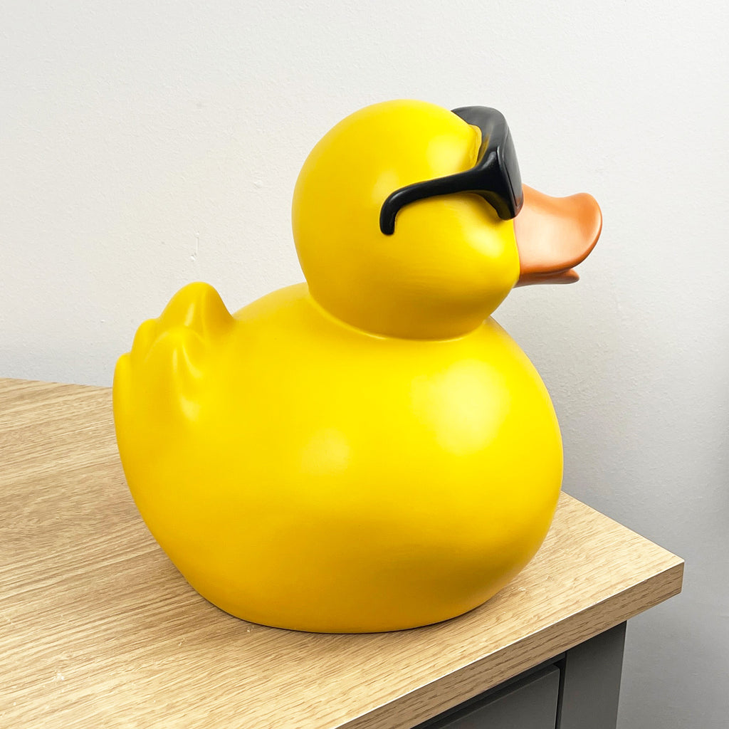 23cm Large Cool Rubber Duck in Sunglasses Ornament – Resin