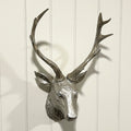 Silver Stag Head Wall Art Ornament – Resin