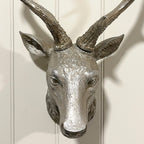 Silver Stag Head Wall Art Ornament – Resin