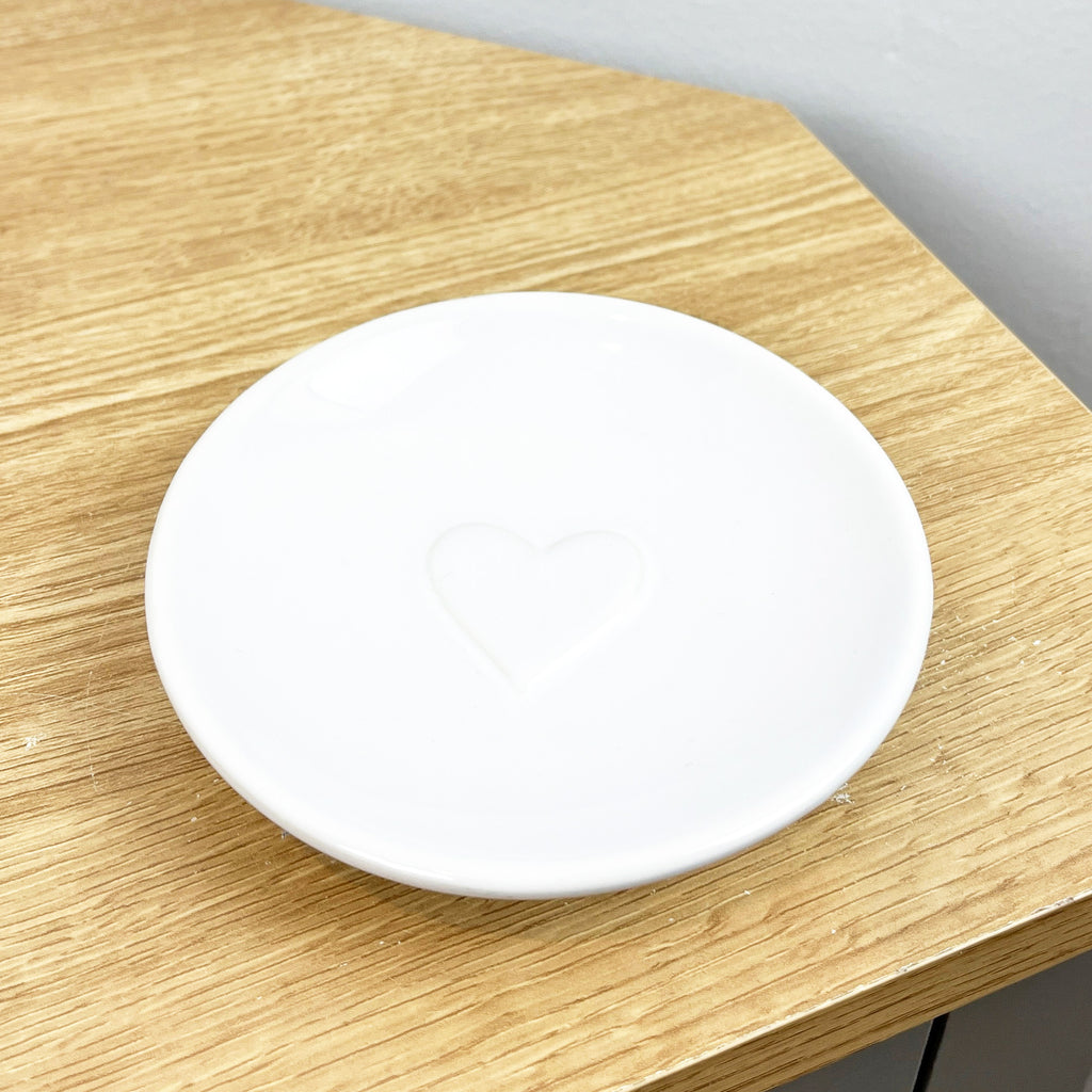 3 Piece Bathroom Sink Accessories Set – White Heart