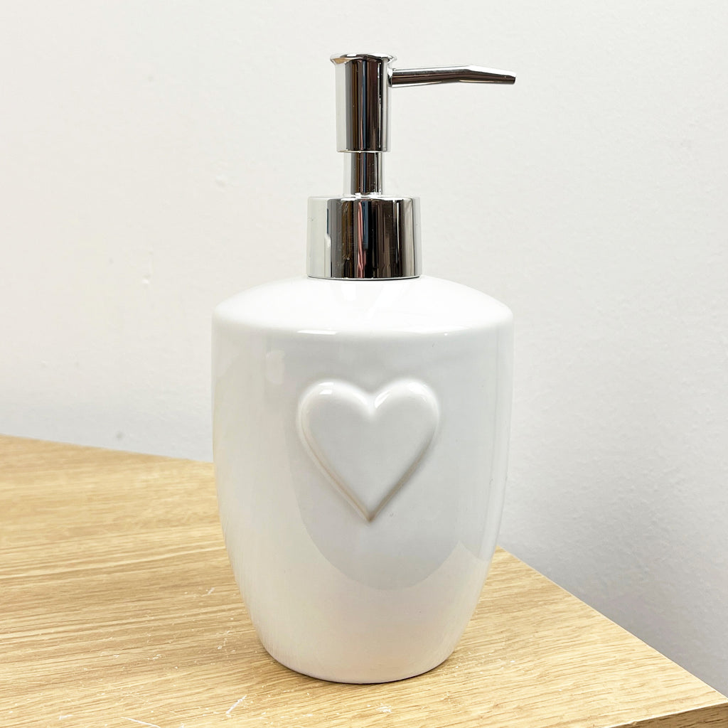 3 Piece Bathroom Sink Accessories Set – White Heart