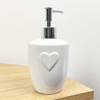2 Piece Bathroom Sink Accessories Set – White Heart