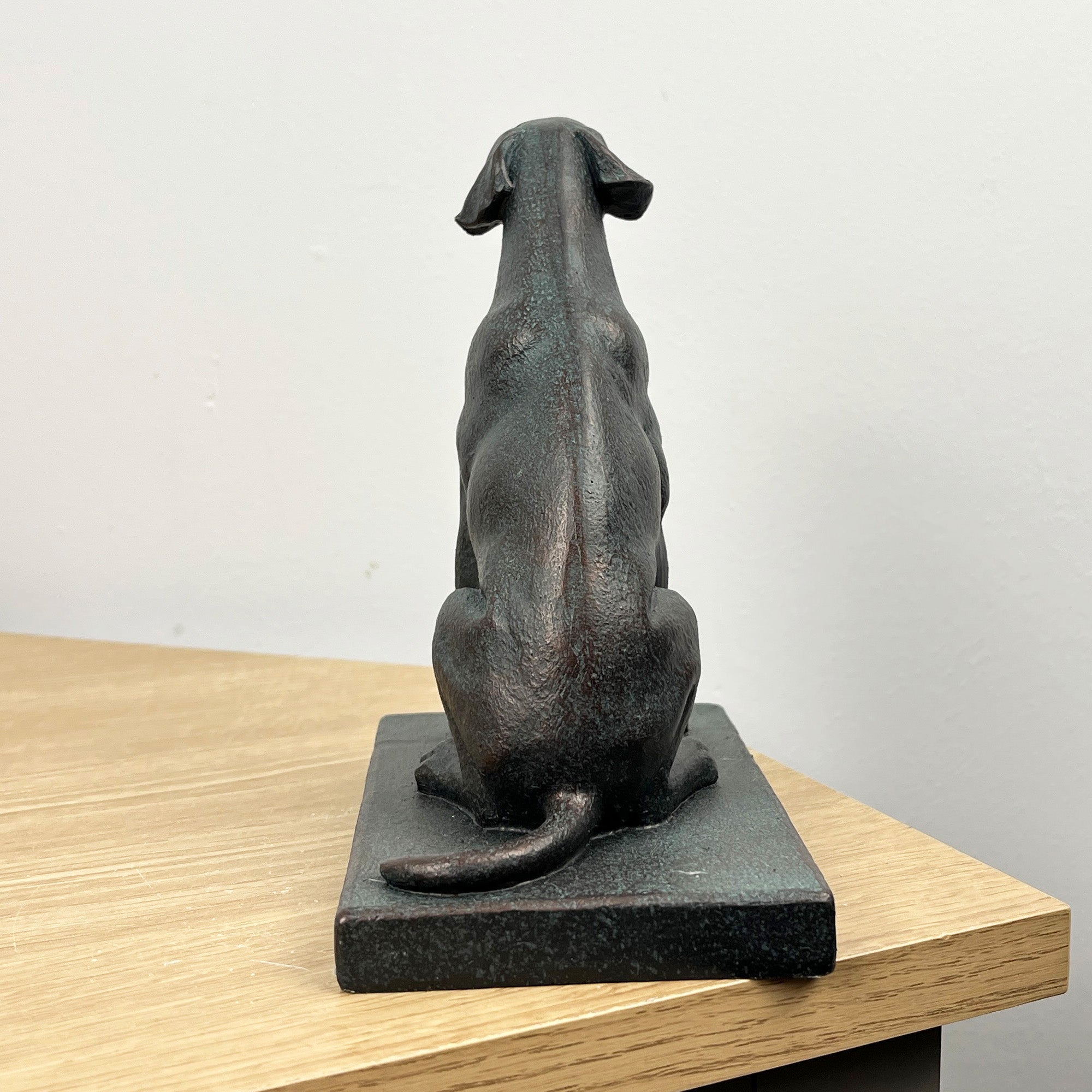 16cm Sitting Dog Ornament on Base – Resin