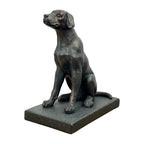 16cm Sitting Dog Ornament on Base – Resin
