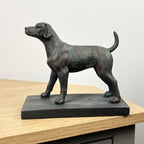 15.5cm Standing Dog Ornament on Base – Resin