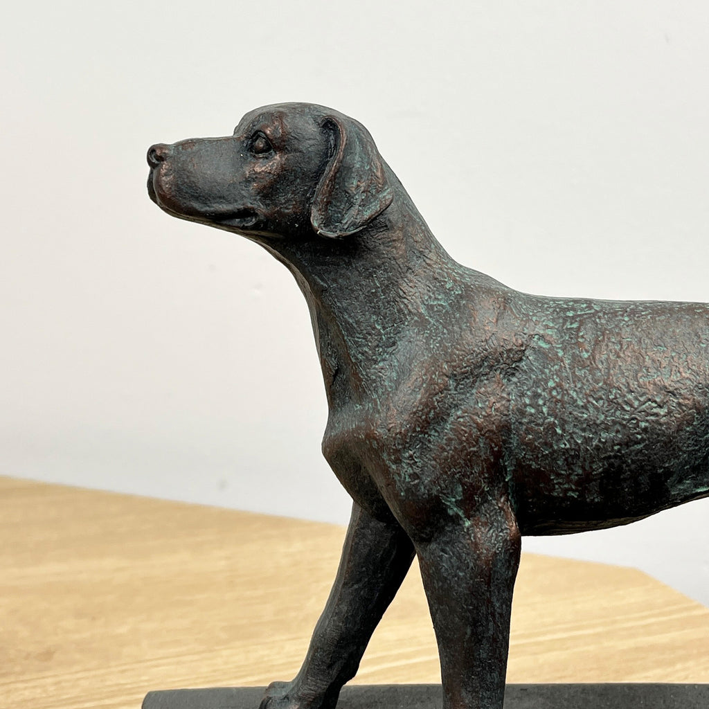 15.5cm Standing Dog Ornament on Base – Resin