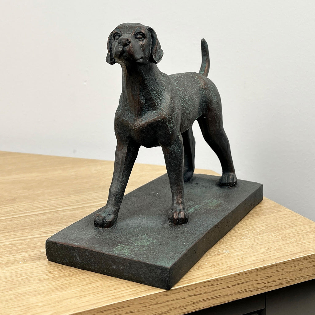 15.5cm Standing Dog Ornament on Base – Resin