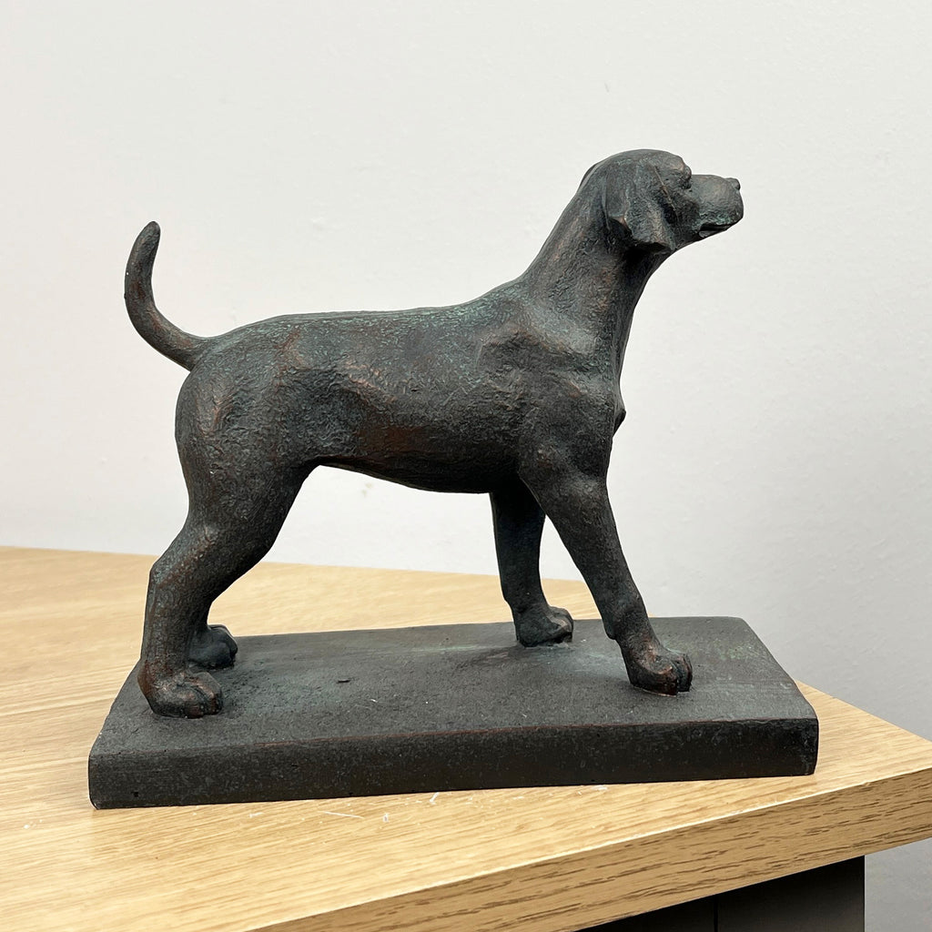 15.5cm Standing Dog Ornament on Base – Resin