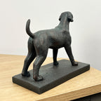 15.5cm Standing Dog Ornament on Base – Resin