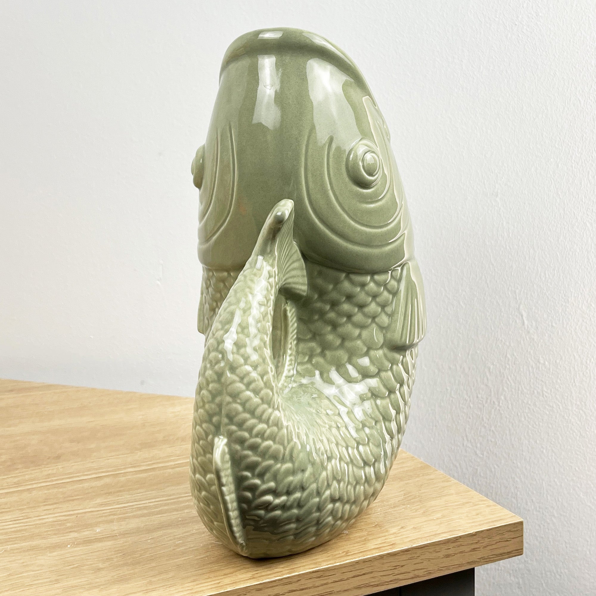 25cm Nautical Fish Jug Ornament - Green
