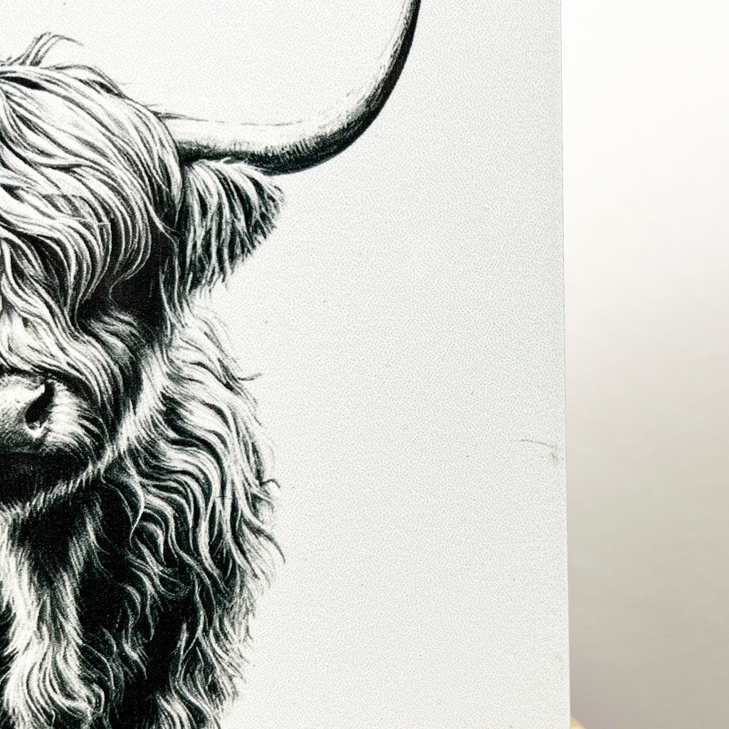 15cm x 20cm ‘Not in the Mooooood’ Highland Cow Wall Sign – Metal