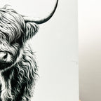15cm x 20cm ‘Not in the Mooooood’ Highland Cow Wall Sign – Metal