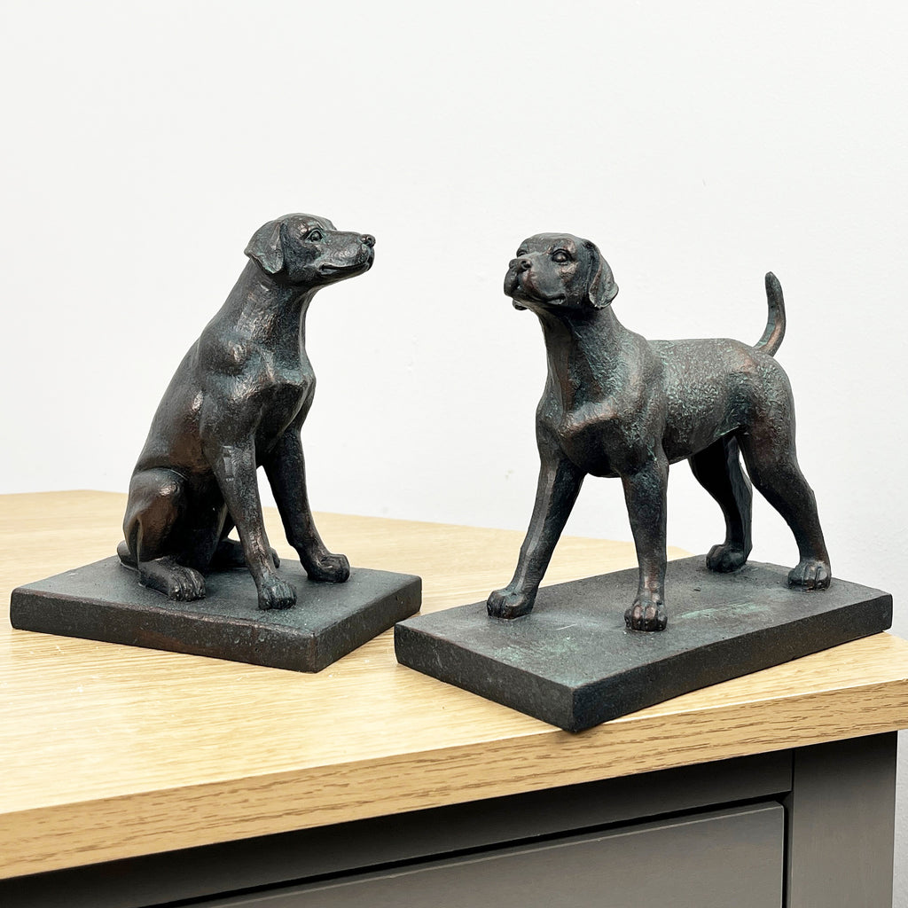 Pair of Vintage Style Dog Bookends - Resin