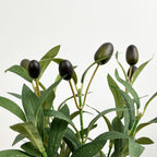 29.5cm Artificial Olive Plant in Vintage Tin Can Plant Pot