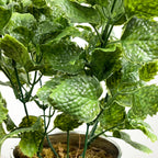 28.5cm Artificial Mint Plant in Vintage Tin Can Plant Pot