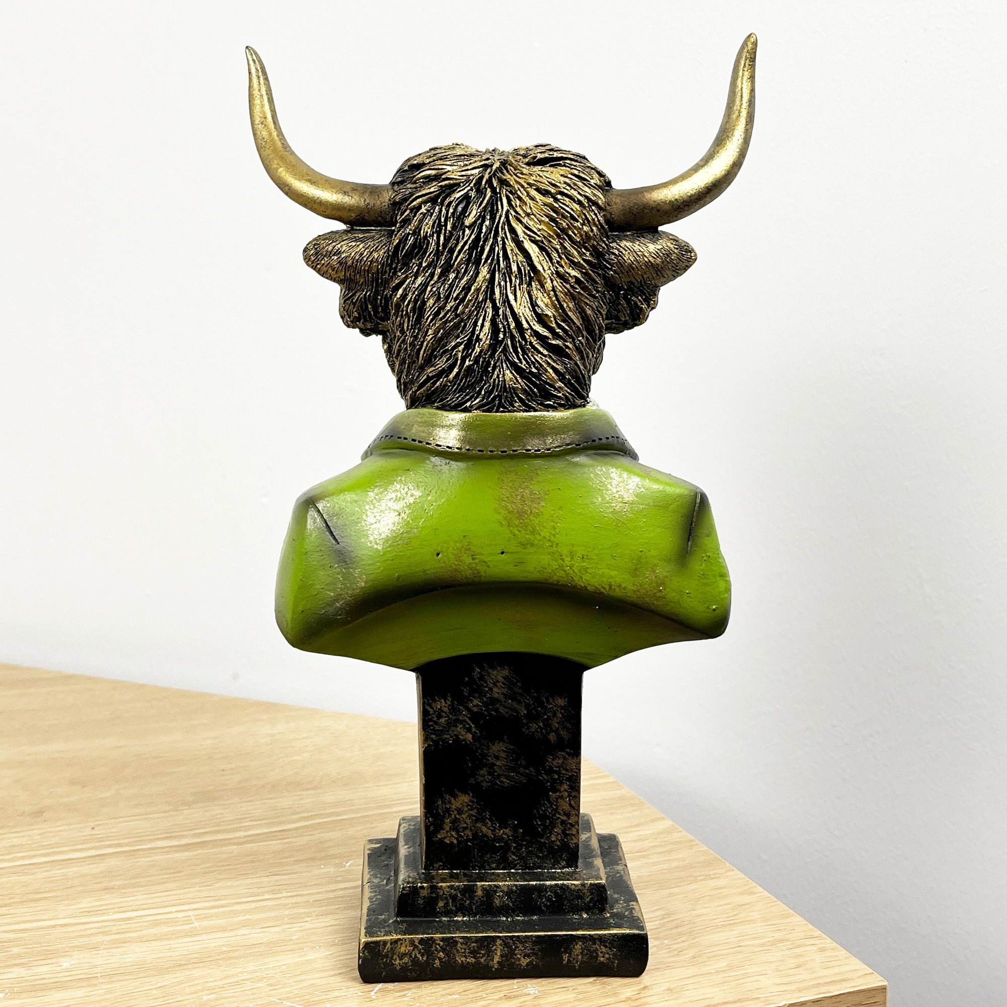 24.5cm Tall Highland Cow Bust Ornament - Resin