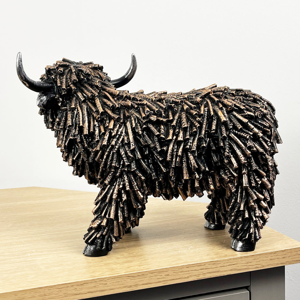 30cm Large Highland Cow Ornament / Figurine - Resin