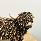 Set of 2 Small Highland Cow Ornaments – Resin