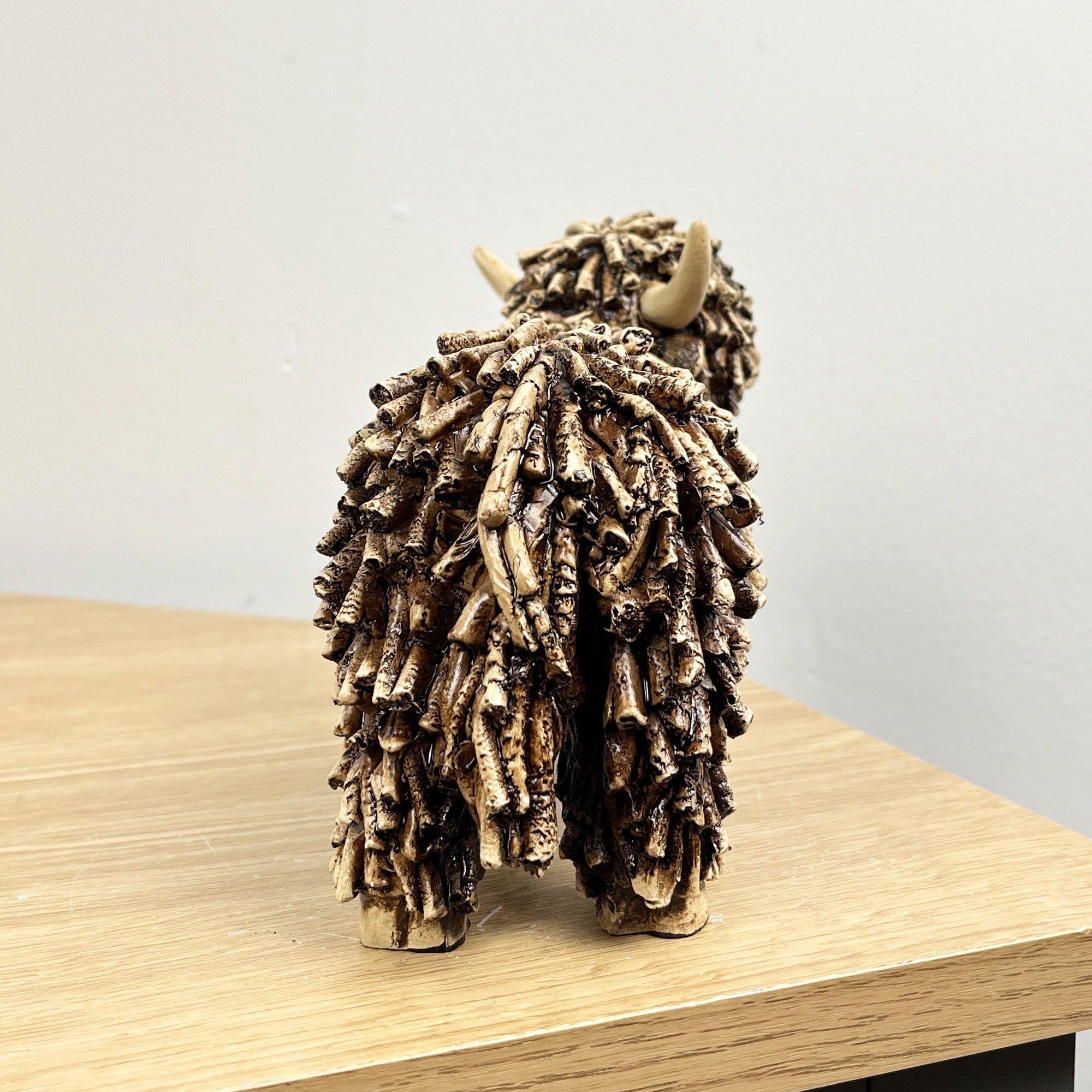 Set of 2 Small Highland Cow Ornaments – Resin