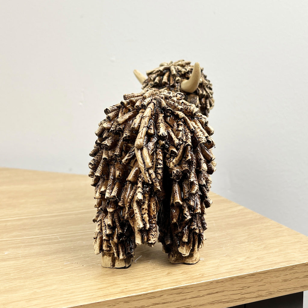 12.5cm Small Highland Cow Ornament / Figurine - Resin