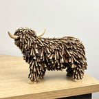 12.5cm Small Highland Cow Ornament / Figurine - Resin