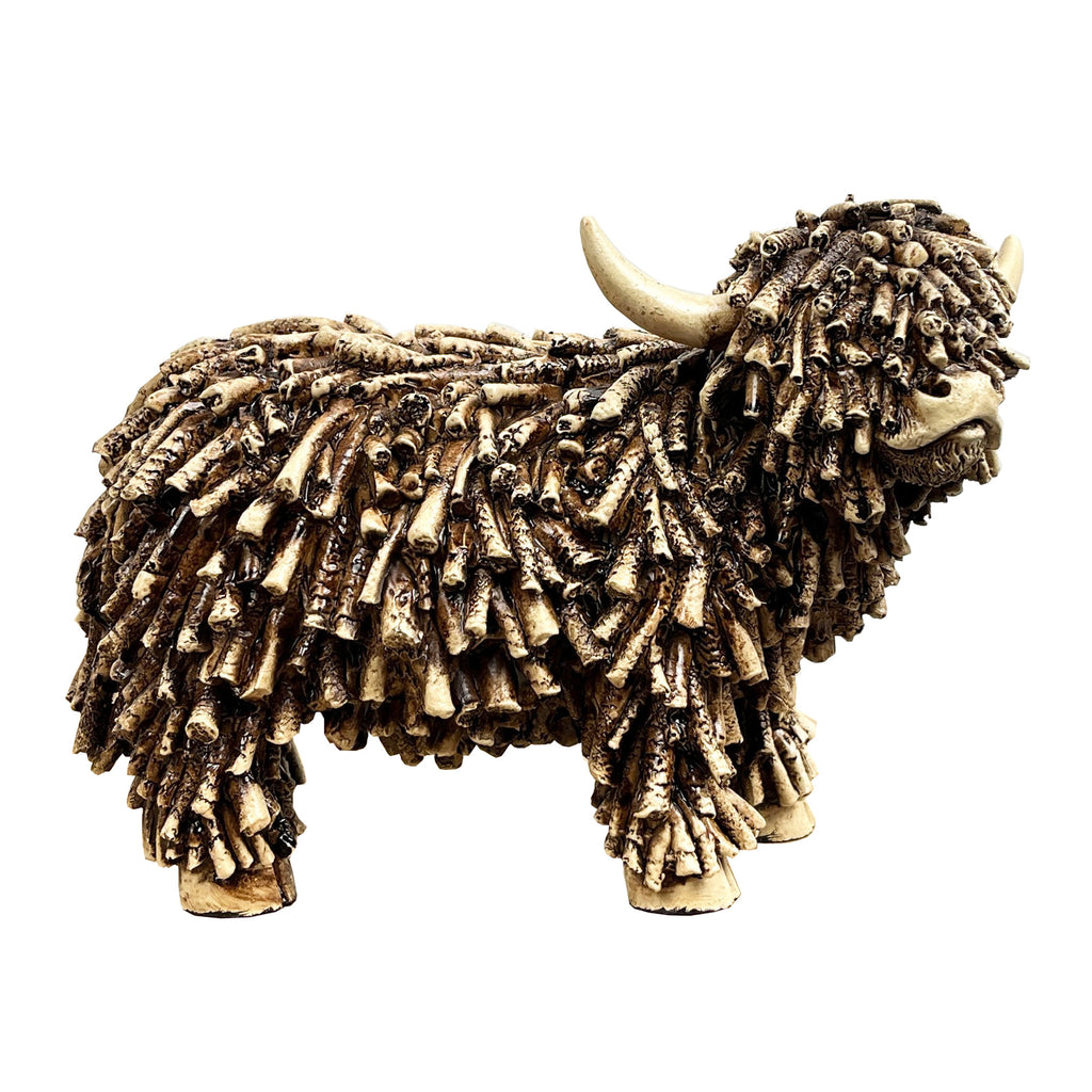 12.5cm Small Highland Cow Ornament / Figurine - Resin