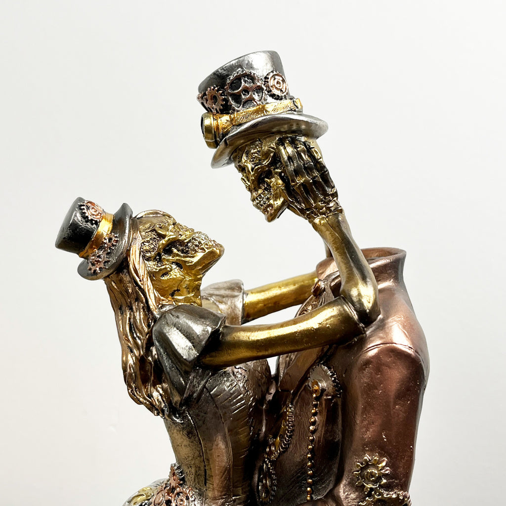 29cm Tall Steampunk Couple Ornament – Resin