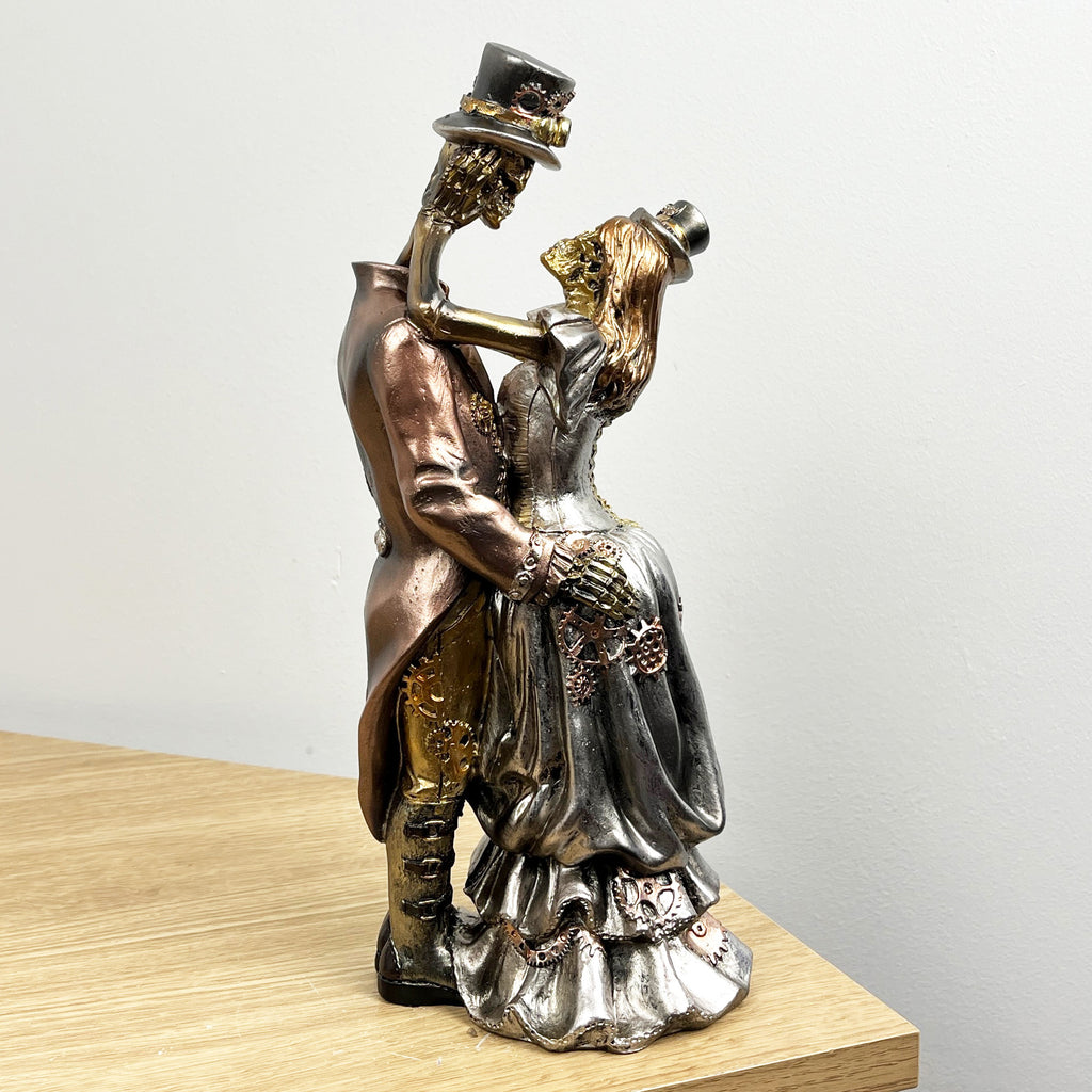 29cm Tall Steampunk Couple Ornament – Resin