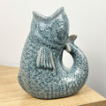 22cm Tall Nautical Fish Jug Ornament - Ocean Blue