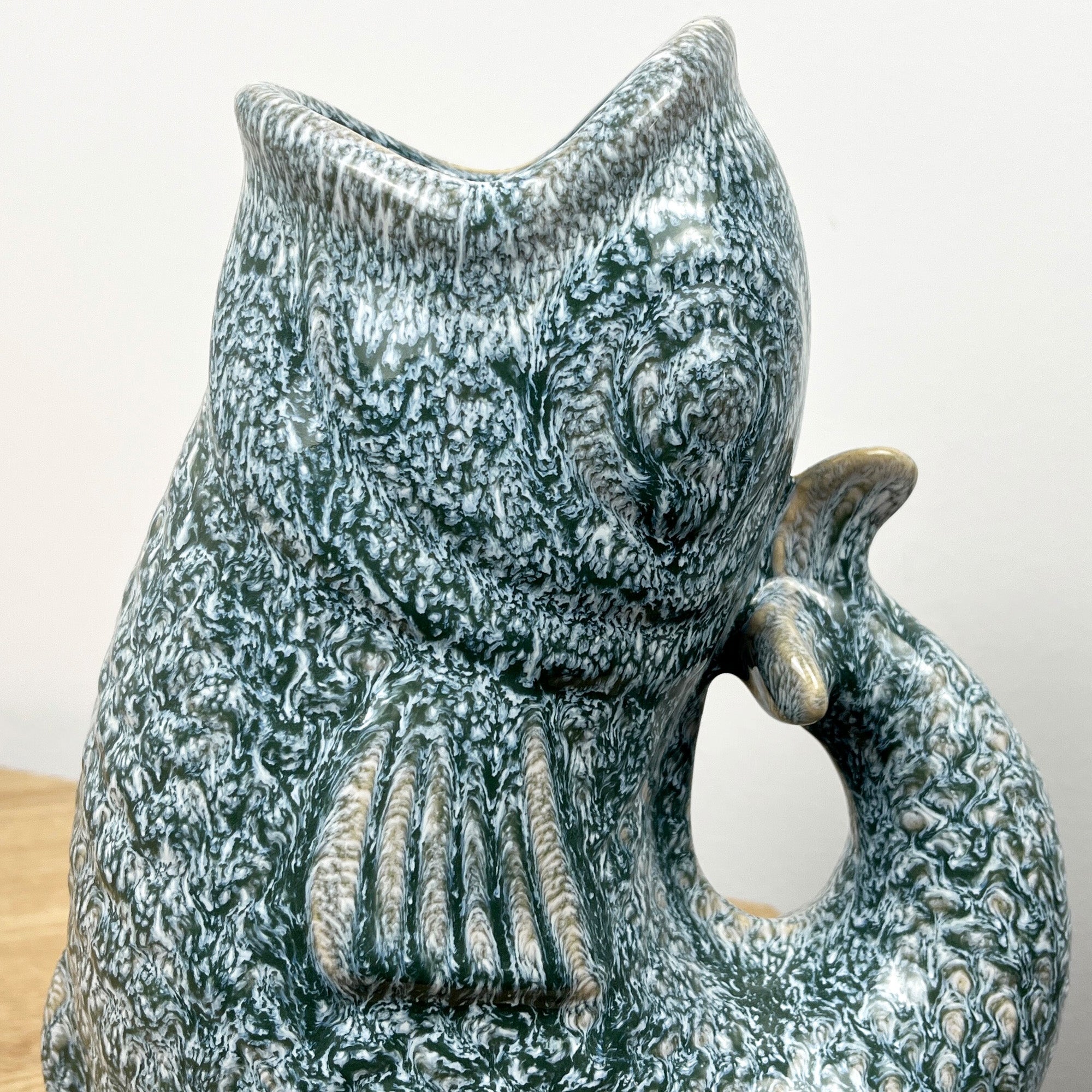 22cm Tall Nautical Fish Jug Ornament - Ocean Blue