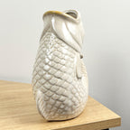 22cm Tall Nautical Fish Jug Ornament - Beige