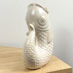 22cm Tall Nautical Fish Jug Ornament - Beige