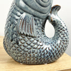 22cm Tall Nautical Fish Jug Ornament - Blue