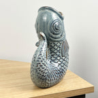 22cm Tall Nautical Fish Jug Ornament - Blue