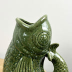 22cm Tall Nautical Fish Jug Ornament - Green