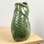 22cm Tall Nautical Fish Jug Ornament - Green