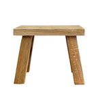 23cm Rectangular Teak Wood Display Stool / Plant Pot Stand