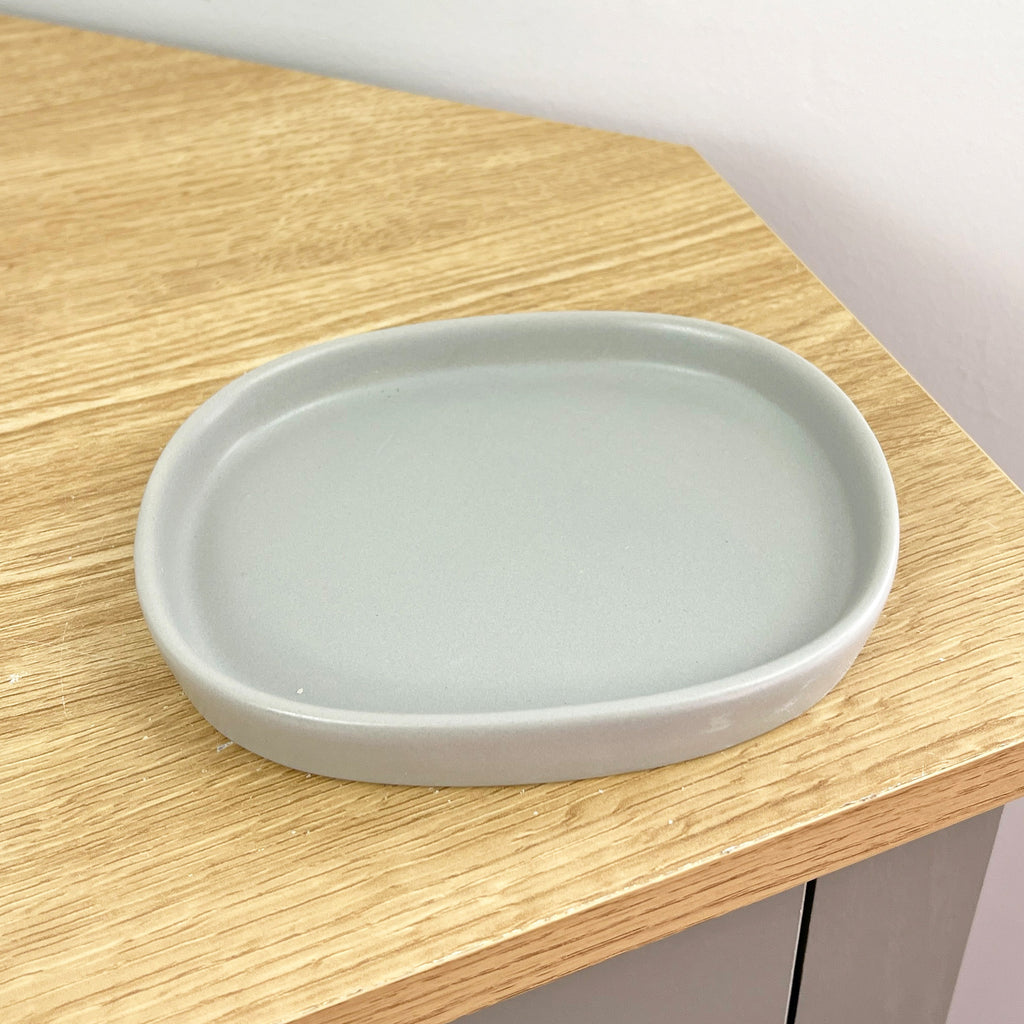 3 Piece Ceramic Bathroom Sink Accessories Set - Grey