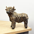 18.5cm Standing Highland Cow Ornament - Resin