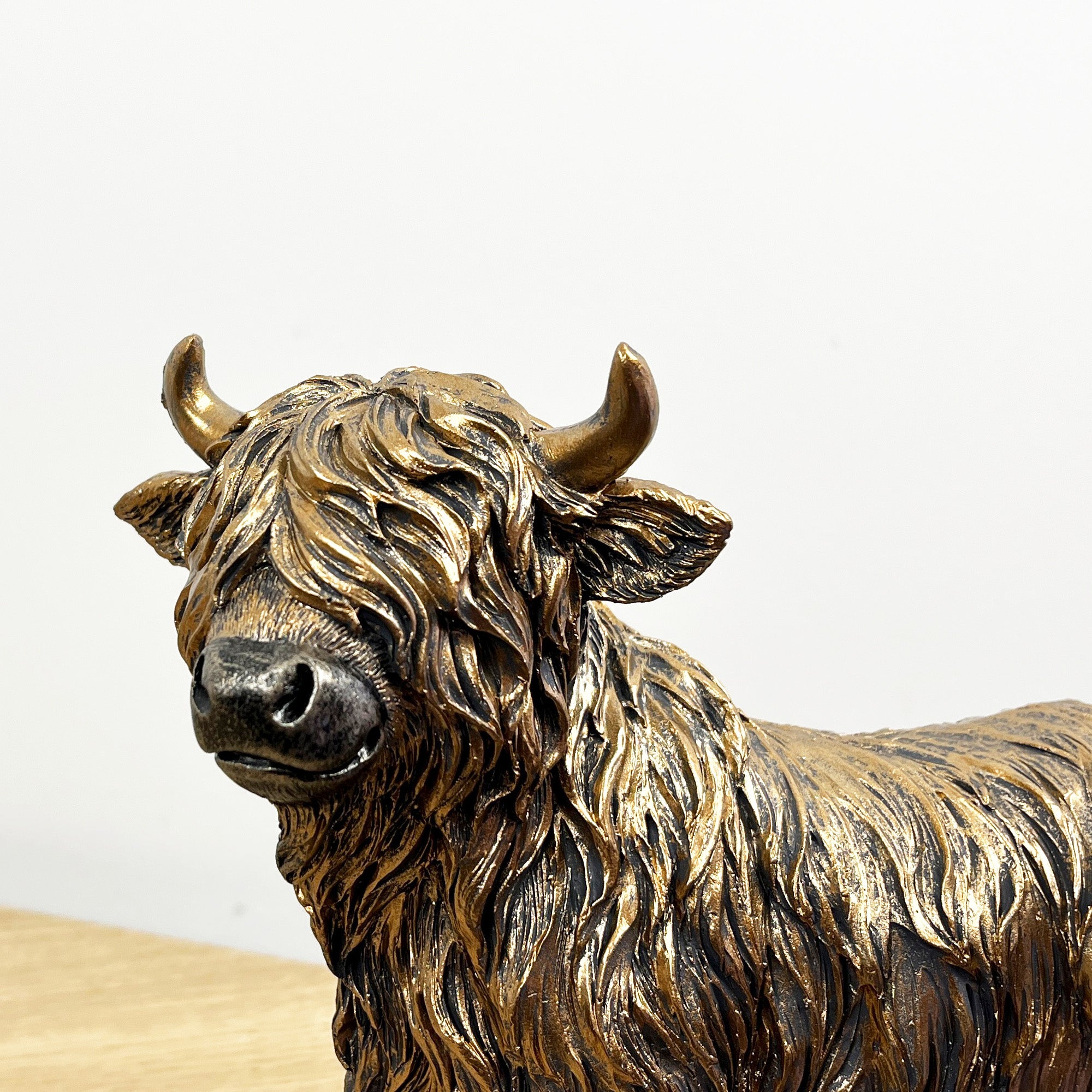 18.5cm Standing Highland Cow Ornament - Resin