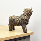 18.5cm Standing Highland Cow Ornament - Resin