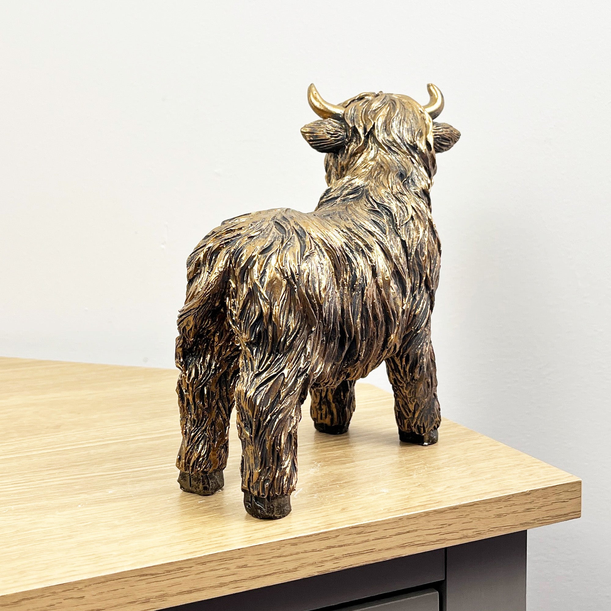 18.5cm Standing Highland Cow Ornament - Resin