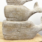 21cm Tower of 3 Whales Ornament - Resin