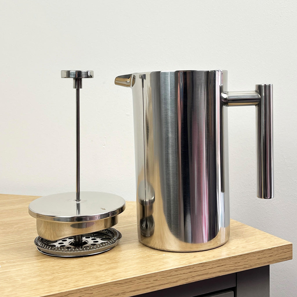 1 Litre Double Walled Stainless Steel Cafetière