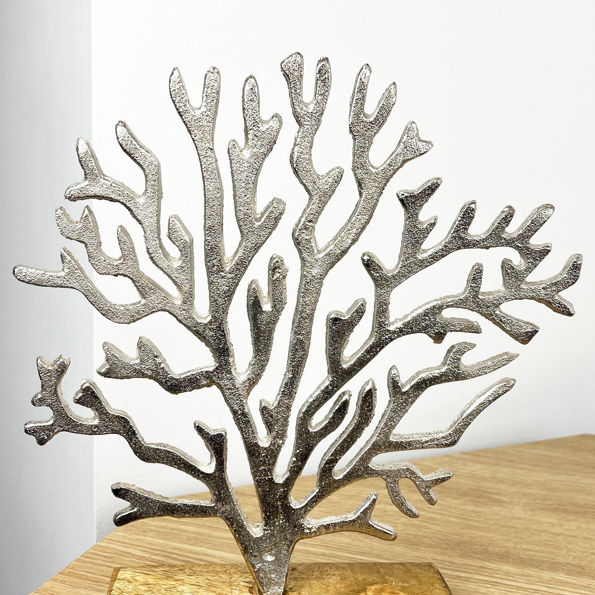 25.5cm Metal Coral Ornament on Stand
